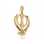Gold Khanda Pendant