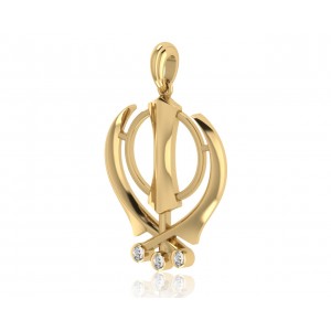 Gold Khanda Pendant