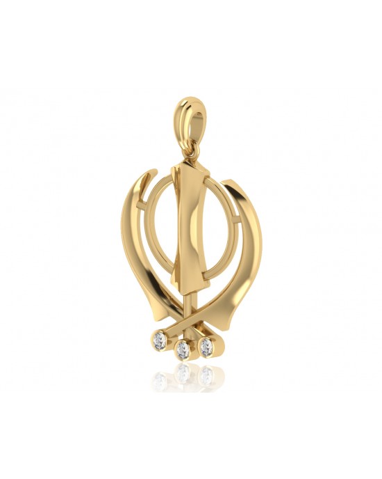 Gold Khanda Pendant