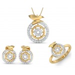 Aditri Daily Wear Diamond Pendant Set