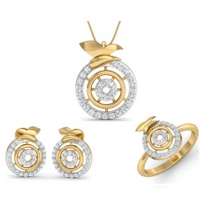 Aditri Daily Wear Diamond Pendant Set