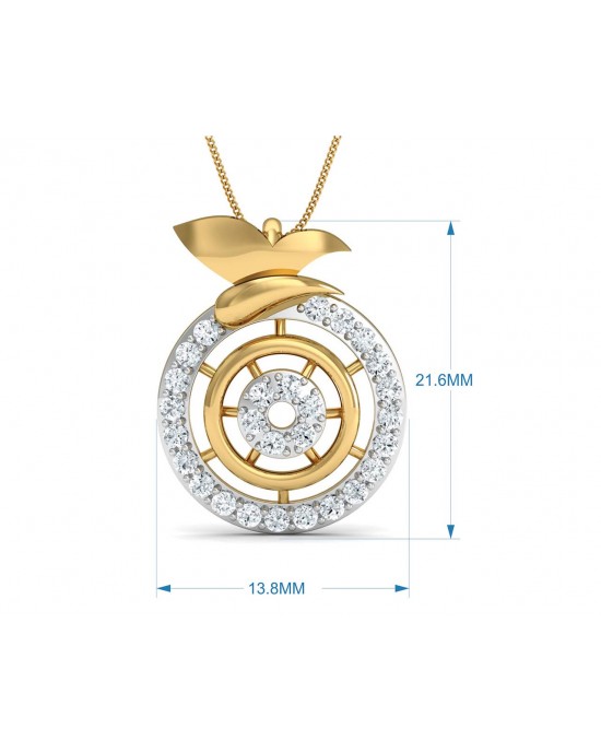 Aditri Daily Wear Diamond Pendant Set