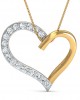 Amia Diamond Heart Pendant