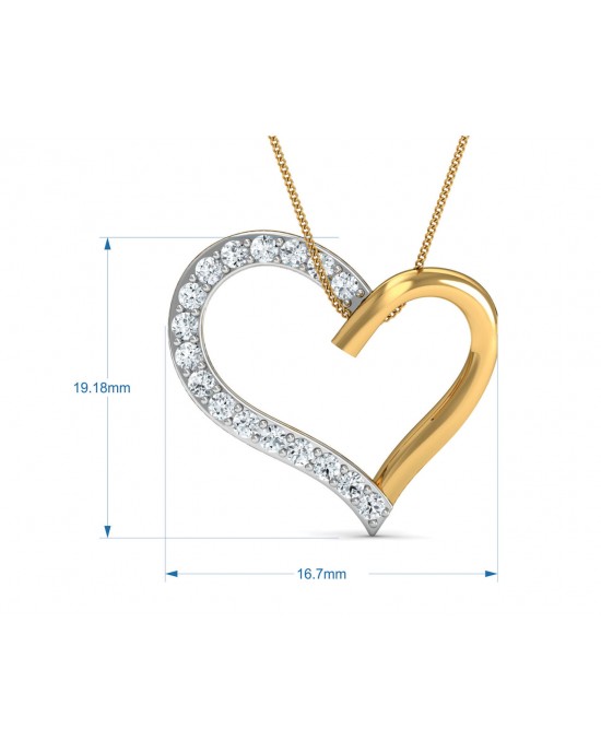 Amia Diamond Heart Pendant