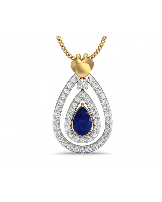 Anchita Sapphire Diamond Pendant