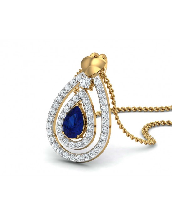 Anchita Sapphire Diamond Pendant