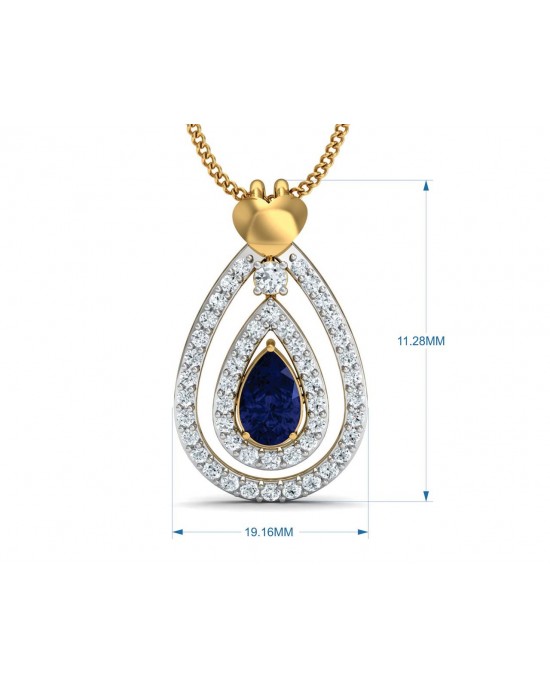 Anchita Sapphire Diamond Pendant