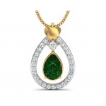 Ameena Emerald Diamond Pendant