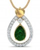 Ameena Emerald Diamond Pendant