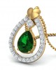 Ameena Emerald Diamond Pendant