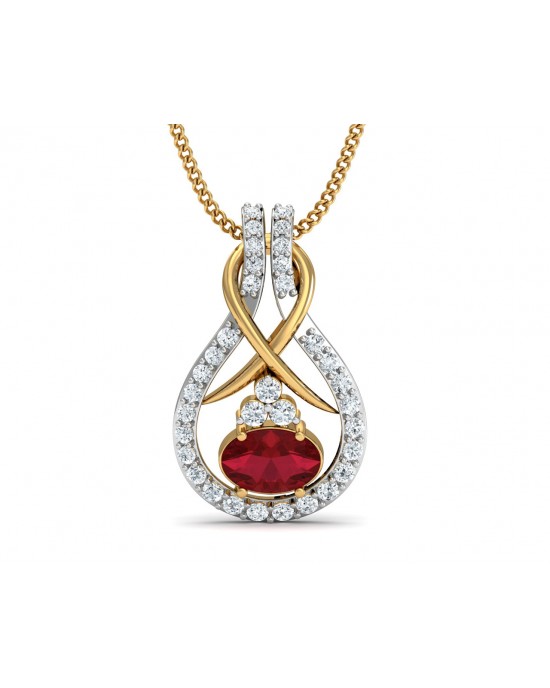 Lara Ruby Diamond Pendant