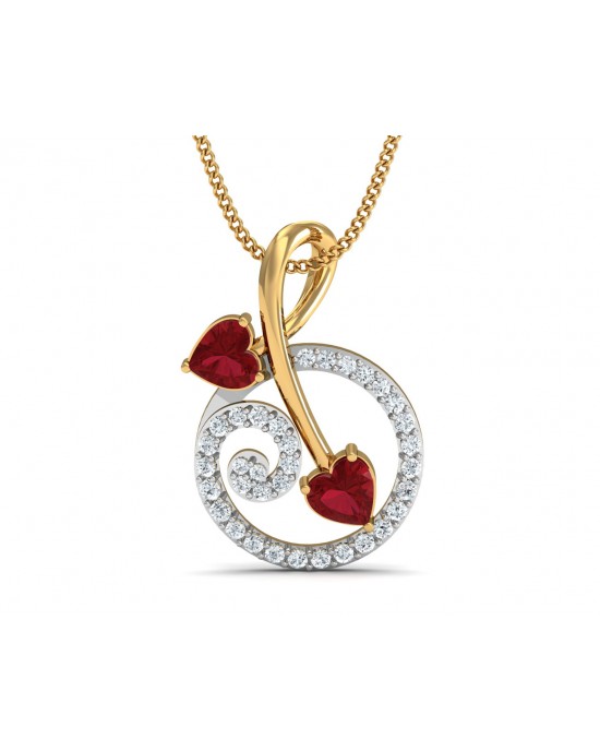 Gia Tourmaline & Diamond Pendant