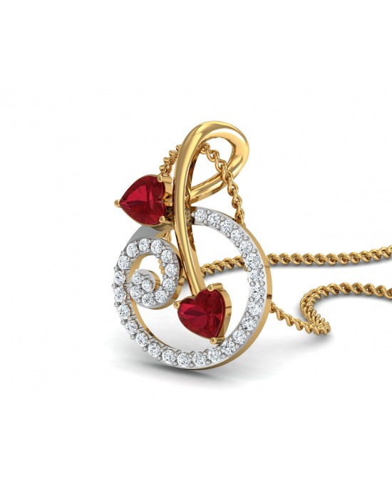 Gia Tourmaline & Diamond Pendant