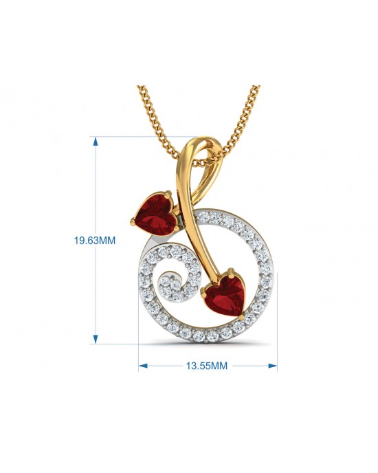 Gia Tourmaline & Diamond Pendant