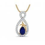 Tarini Blue Sapphire & Diamond Pendant