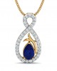 Tarini Blue Sapphire & Diamond Pendant