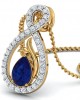 Tarini Blue Sapphire & Diamond Pendant