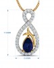 Tarini Blue Sapphire & Diamond Pendant