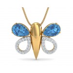 Asmara Blue Topaz & Diamond Pendant