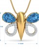 Asmara Blue Topaz & Diamond Pendant