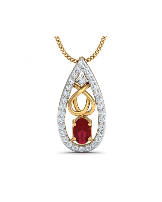 Ishani Ruby Diamond Pendant