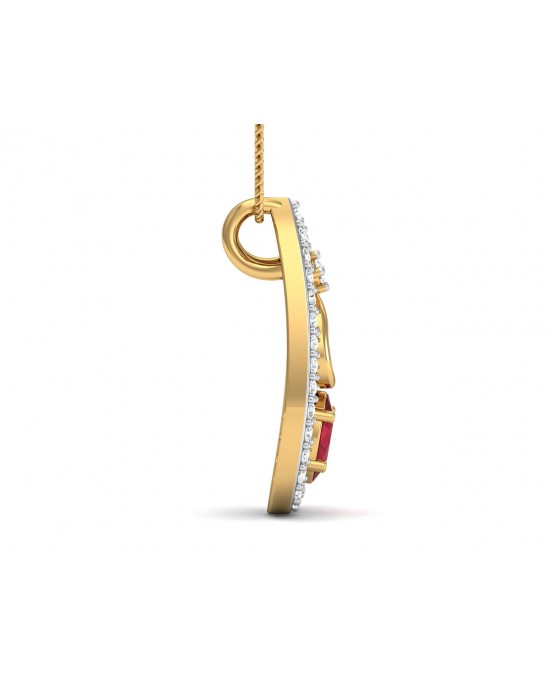 Ishani Ruby Diamond Pendant