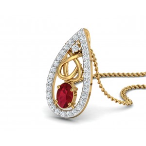 Ishani Ruby Diamond Pendant