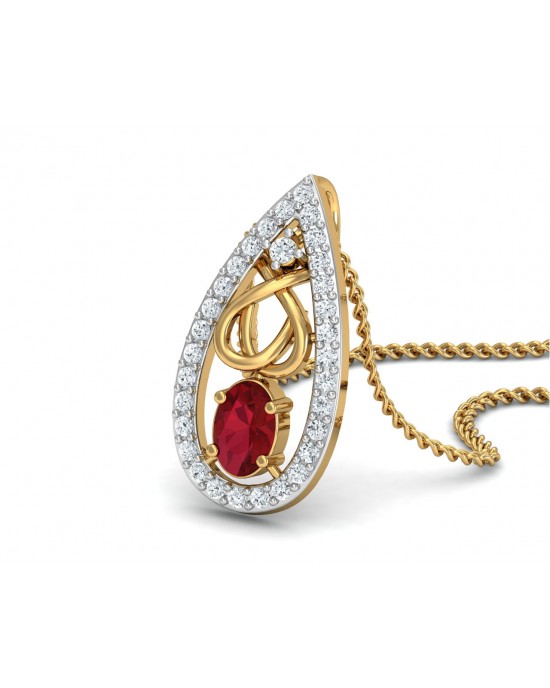 Ishani Ruby Diamond Pendant