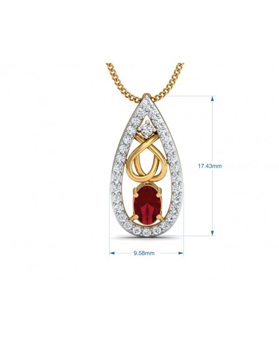 Ishani Ruby Diamond Pendant