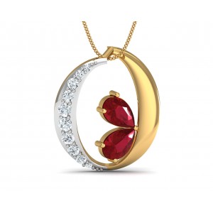 Chiti Ruby Diamond Pendant