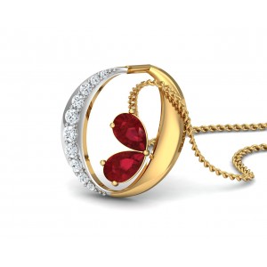 Chiti Ruby Diamond Pendant