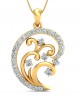 Nawra Diamond Pendant in Gold