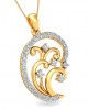 Nawra Diamond Pendant in Gold