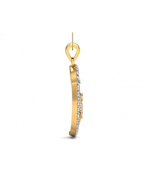 Nawra Diamond Pendant in Gold