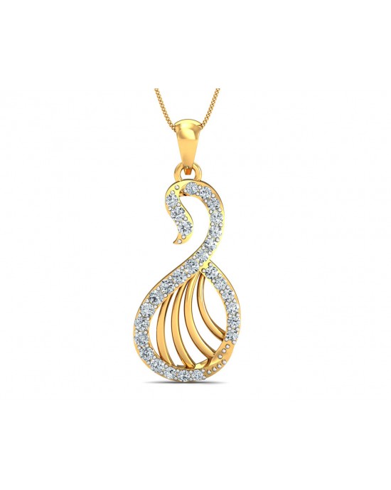 Swan Diamond Pendant