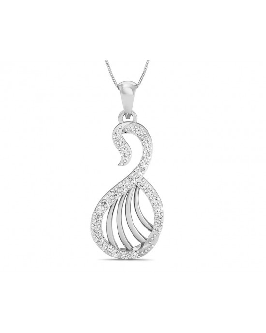 Swan Diamond Pendant