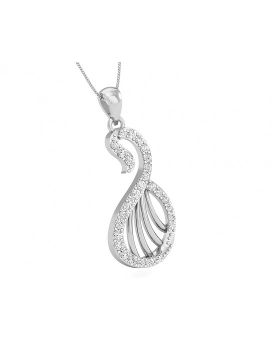 Swan Diamond Pendant