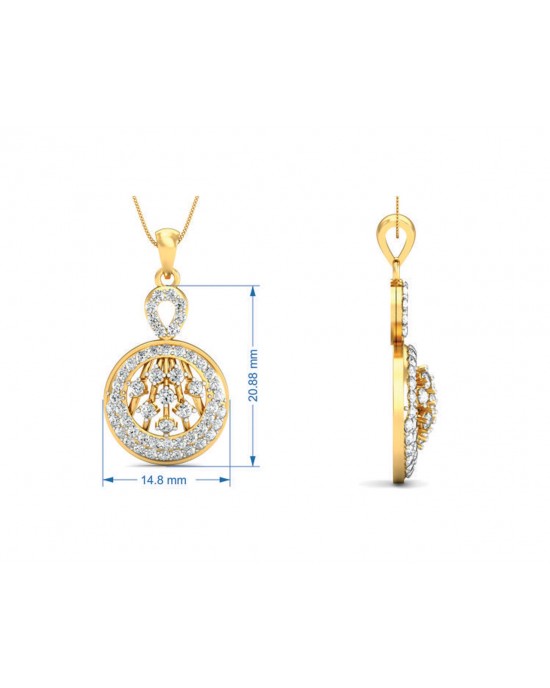 Dea Round Brilliant Cut Diamond Pendant