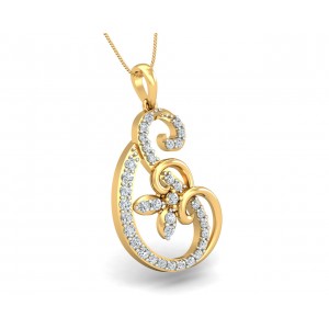 Freya Round Brilliant Diamond Pendant