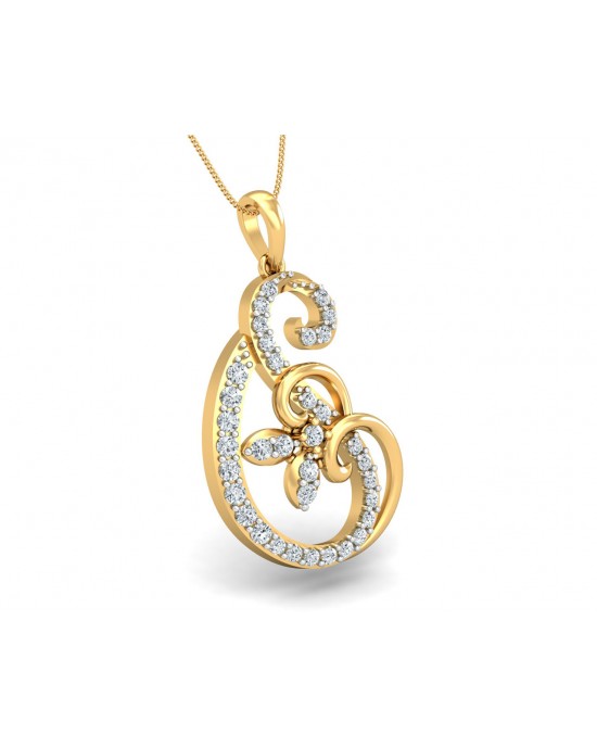 Freya Round Brilliant Diamond Pendant