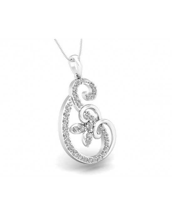 Freya Round Brilliant Diamond Pendant