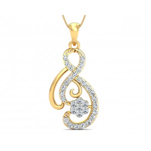 Deiva Round Brilliant Diamond Pendant