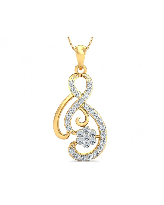 Deiva Round Brilliant Diamond Pendant