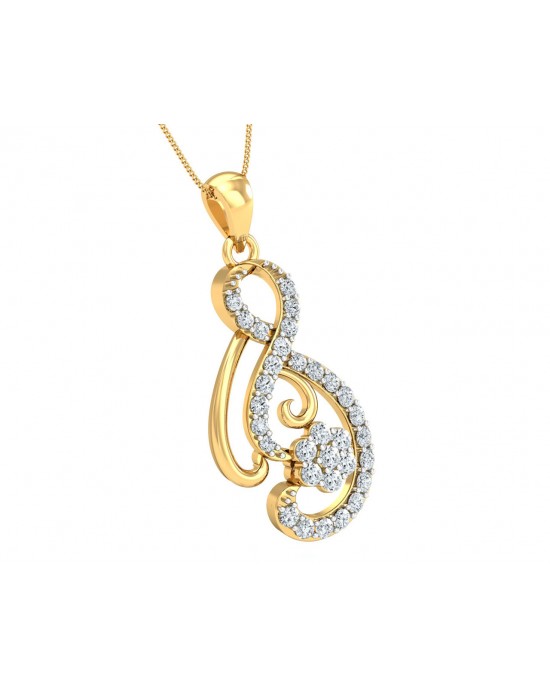 Deiva Round Brilliant Diamond Pendant