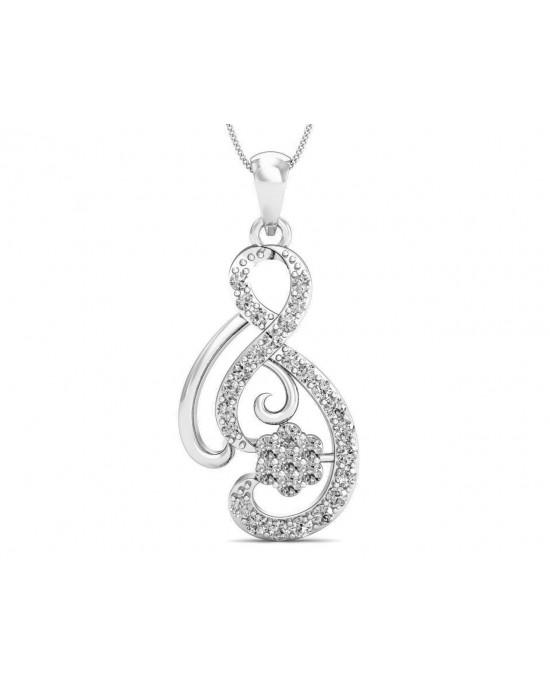 Deiva Round Brilliant Diamond Pendant