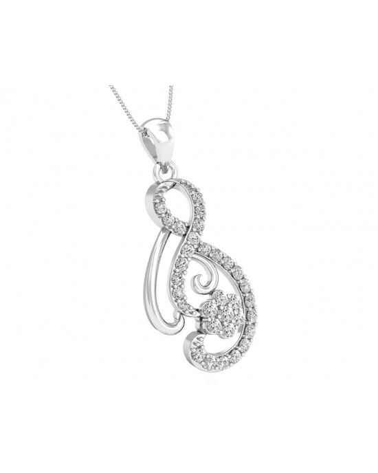 Deiva Round Brilliant Diamond Pendant