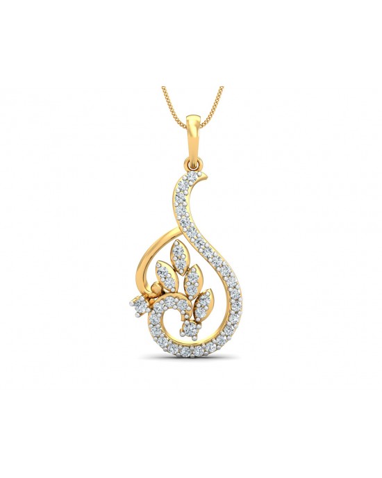 Gail Round Brilliant Diamond Pendant