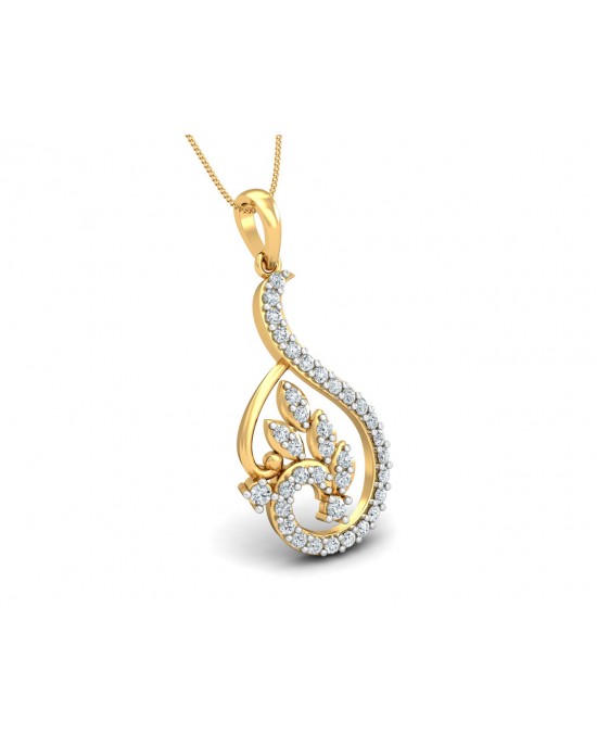 Gail Round Brilliant Diamond Pendant