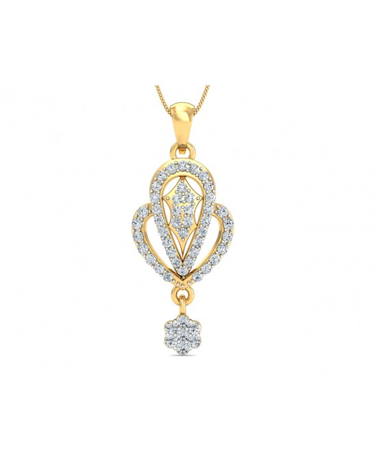 Penne Diamond Pendant in Gold