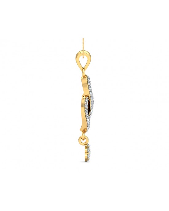 Penne Diamond Pendant in Gold